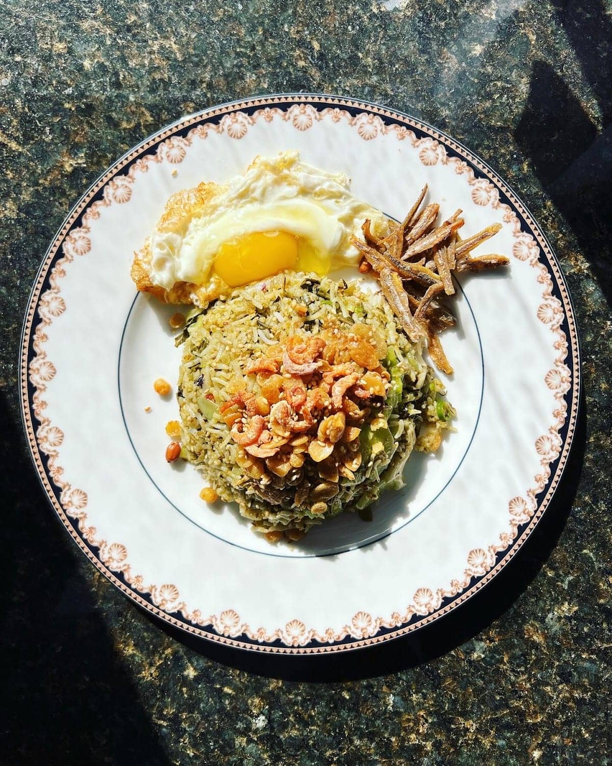 Rice with Pickled Tea Salad